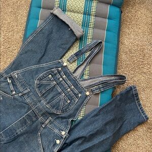 American Eagle Outfitters Blue Denim Overalls